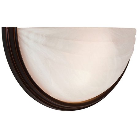 ACCESS LIGHTING Crest, 2 Light Wall Sconce, Oil Rubbed Bronze Finish, Alabaster Glass 20635-ORB/ALB